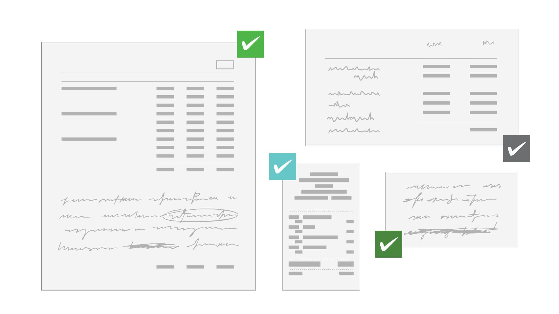 Variety of logistics documents processed: invoices, B/L, customs declarations, and certificates