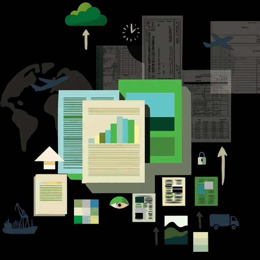 Illustration of logistics and document processing with OCR-Genius