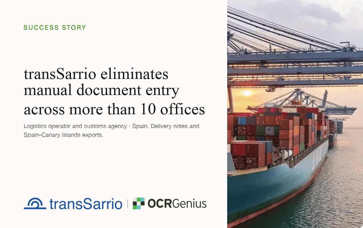 Success story: transSarrio eliminates manual document entry across more than 10 offices with OCR-Genius